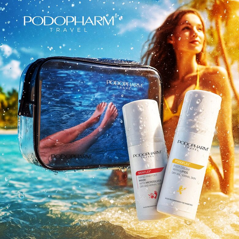 Ceļojuma komplekts - roku un kāju krēmi ērtā somiņā, 2x50ml